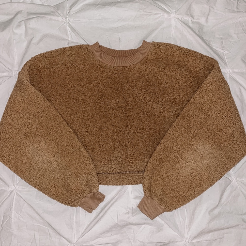 Aritzia Cropped Teddy Sweater
